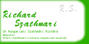 richard szathmari business card
